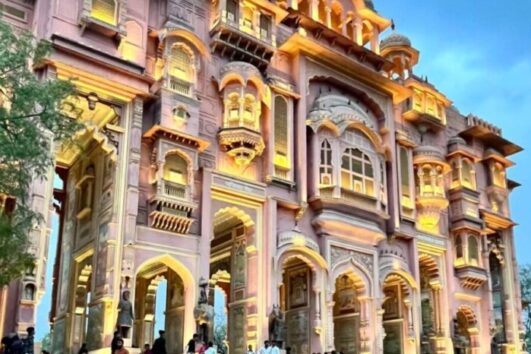 Patrika Gate Jaipur during Golden Triangle Tour with Amritsar Rajasthan India